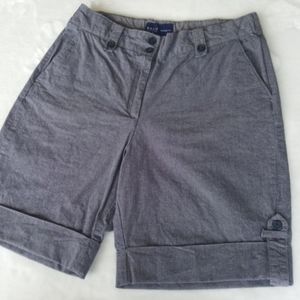 BASIC EDITIONS ♡ Sweet Navy 'n White Mini Checkered Hi-Waist Casual Shorts 10